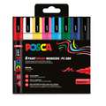 uni POSCA PC-5BR Brush Marker Sets, 8er Set