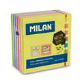 MILAN® Haftnotizen, Neonfraben, 400 Blatt, 76 mm x 76 mm, 3. 76 mm x 76 mm