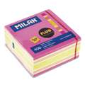 MILAN® Haftnotizen, Neonfraben, 400 Blatt, 76 mm x 76 mm, 3. 76 mm x 76 mm