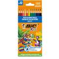 Coffrets de crayons de couleur Kids Smooth Bic, 12 crayons