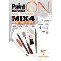 Clairefontaine Paint ON Mix Media MIX4 Block, 12 Blatt, 29,7 cm x 42 cm, DIN A3, Block (einseitig geleimt), 250 g/m²