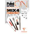 Clairefontaine Paint ON Mix Media MIX4 Block, 12 Blatt, 10,5 cm x 14,8 cm, DIN A6, Block (einseitig geleimt), 250 g/m²