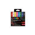 Sets de 8 marqueurs Posca PC1MR, Classiques, 0,7 mm, pointe certie de métal