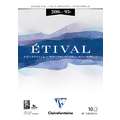 Clairefontaine ETIVAL Aquarellblock 200 g, feinkörnig, 14,8 cm x 21 cm, DIN A5, 200 g/m², fein, Block (einseitig geleimt)