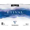 Clairefontaine ETIVAL Aquarellblock, Feinkorn, 24 cm x 30 cm, 300 g/m², fein, 4-seitig geleimter Block mit 100 Blatt