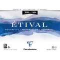 Bloc de Papier ETIVAL CLAIREFONTAINE, grain fin, 18 cm x 24 cm, 300 g/m², fin, Bloc de 25 feuilles