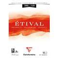 Clairefontaine Aquarellpapier ETIVAL, 300 g/m², 10 Blatt, 14,8 cm x 21 cm, DIN A5, Block (einseitig geleimt)