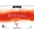 Clairefontaine Aquarellpapier ETIVAL, 300 g/m², 10 Blatt, 18 cm x 24 cm, Block (vierseitig geleimt)