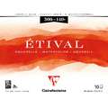 Clairefontaine Aquarellpapier ETIVAL, 300 g/m², 10 Blatt, 24 cm x 30 cm, Block (vierseitig geleimt)