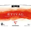 Clairefontaine Aquarellpapier ETIVAL, 300 g/m², 10 Blatt, 30 cm x 40 cm, Block (vierseitig geleimt)