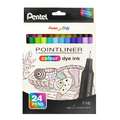 Sets de feutres fin Pointliner S40 Pentel, 24 couleurs