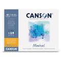 Bloc aquarelle Montval de CANSON®, 200 g/m², 24 cm x 32 cm, 200 g/m², fin, Bloc de 40 feuilles, collé au côté long
