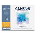 Bloc aquarelle Montval de CANSON®, 200 g/m², 24 cm x 32 cm, 200 g/m², fin, Maxi-bloc de 100 feuilles, collé au côté long
