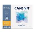 CANSON® Montval® Aquarellkarton, 200 g/qm Feinkorn, 32 cm x 41 cm, 200 g/m², fein, Maxi-Block mit 100 Blatt, an der langen Seite geleimt
