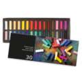 JAXELL® extra fine Künstlerpastelle im Set, 30 Farben, Halbe Kreiden