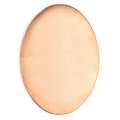 ABIG Kupferrohling-Platte, Platine oval, 64 mm x 45 mm, 1 Stück, ohne Schraublöcher