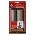 Crayons aquarellables Mondeluz KOH-I-NOOR, 12 nuances de Gris