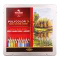 Coffrets en métal de crayons de couleurs Polycolor Koh-I-Noor, 24 crayons paysage, Set