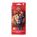 Coffret de crayons de couleurs aquarellables lion Koh-I-Noor, 24 crayons, Set