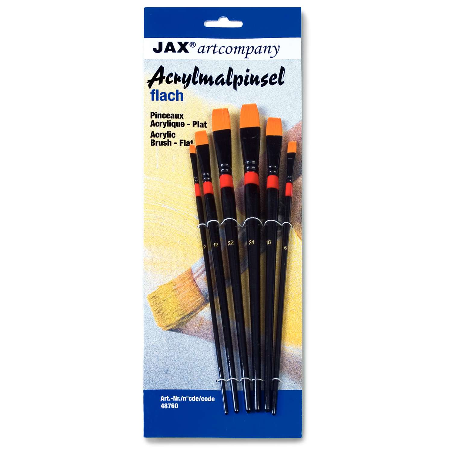 Set de pinceaux acrylique JAX® artcompany, plats