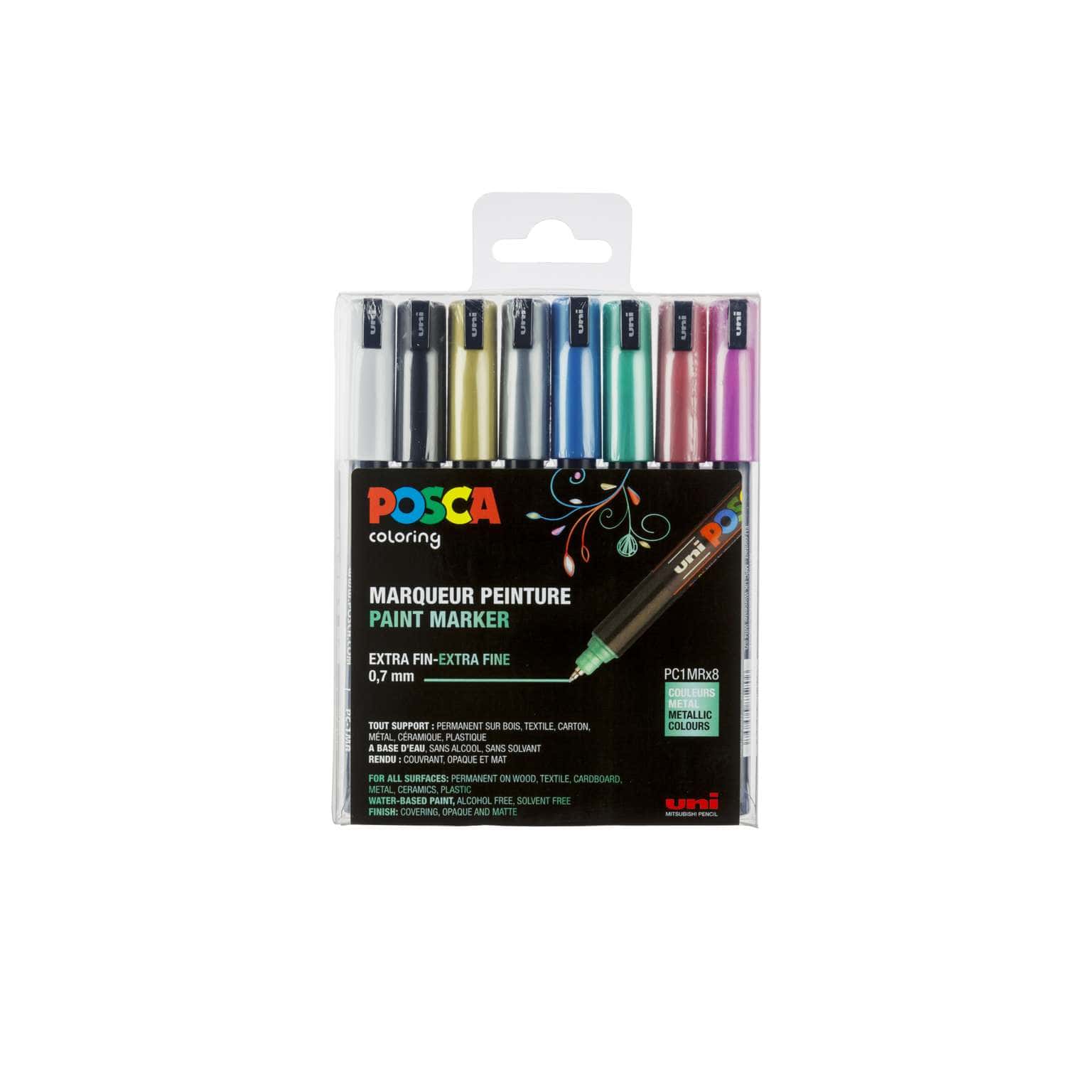 Uni-ball marqueur peinture à l'eau Posca PC-1MR, noir