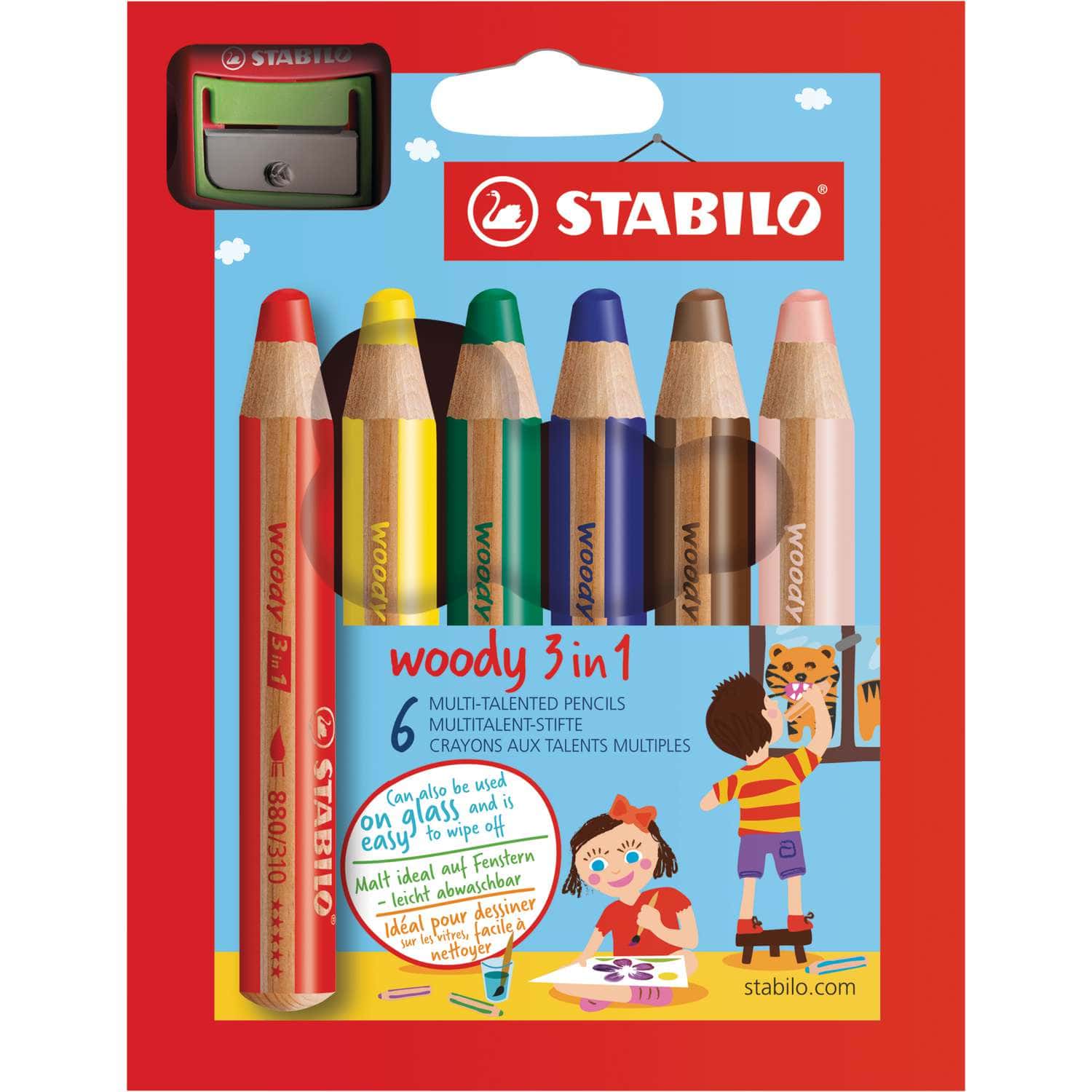 Taille-crayon STABILO woody 3in1 - Matériel dessin