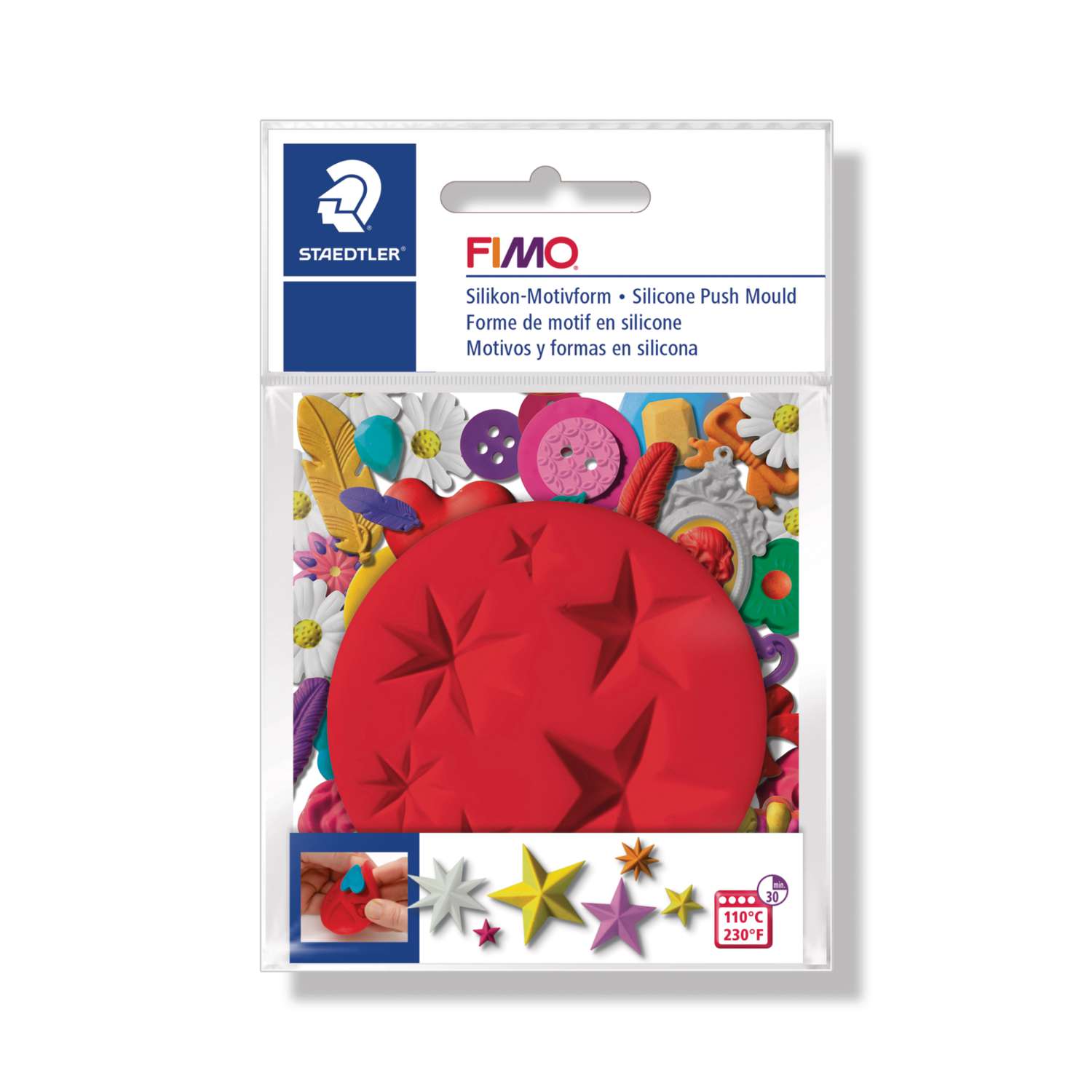 FIMO Silikonform Motivform für Fimo Kids Soft Modelliermassen Knete Motivformen 