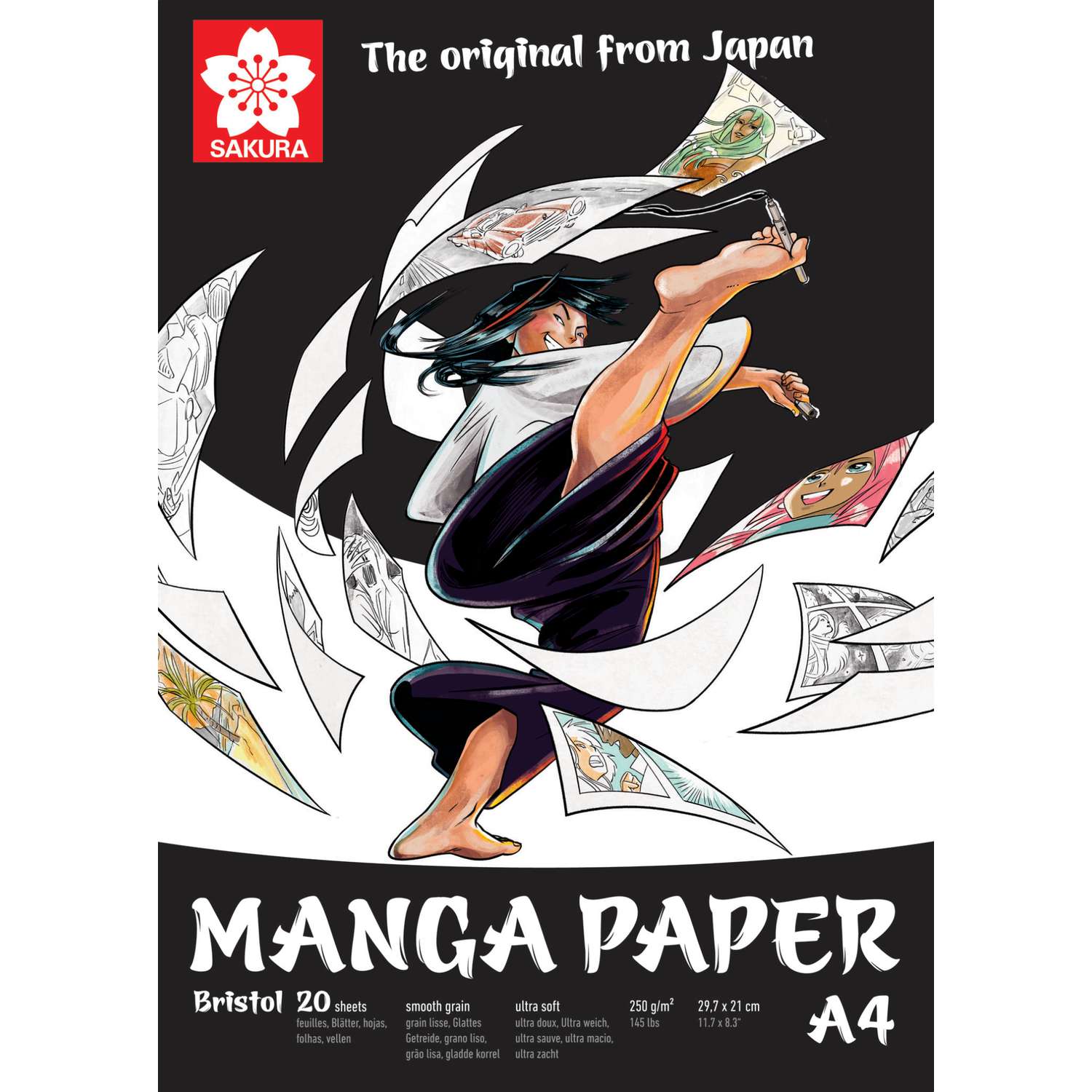 Bloc pour dessiner des mangas A4 papier imprimé
