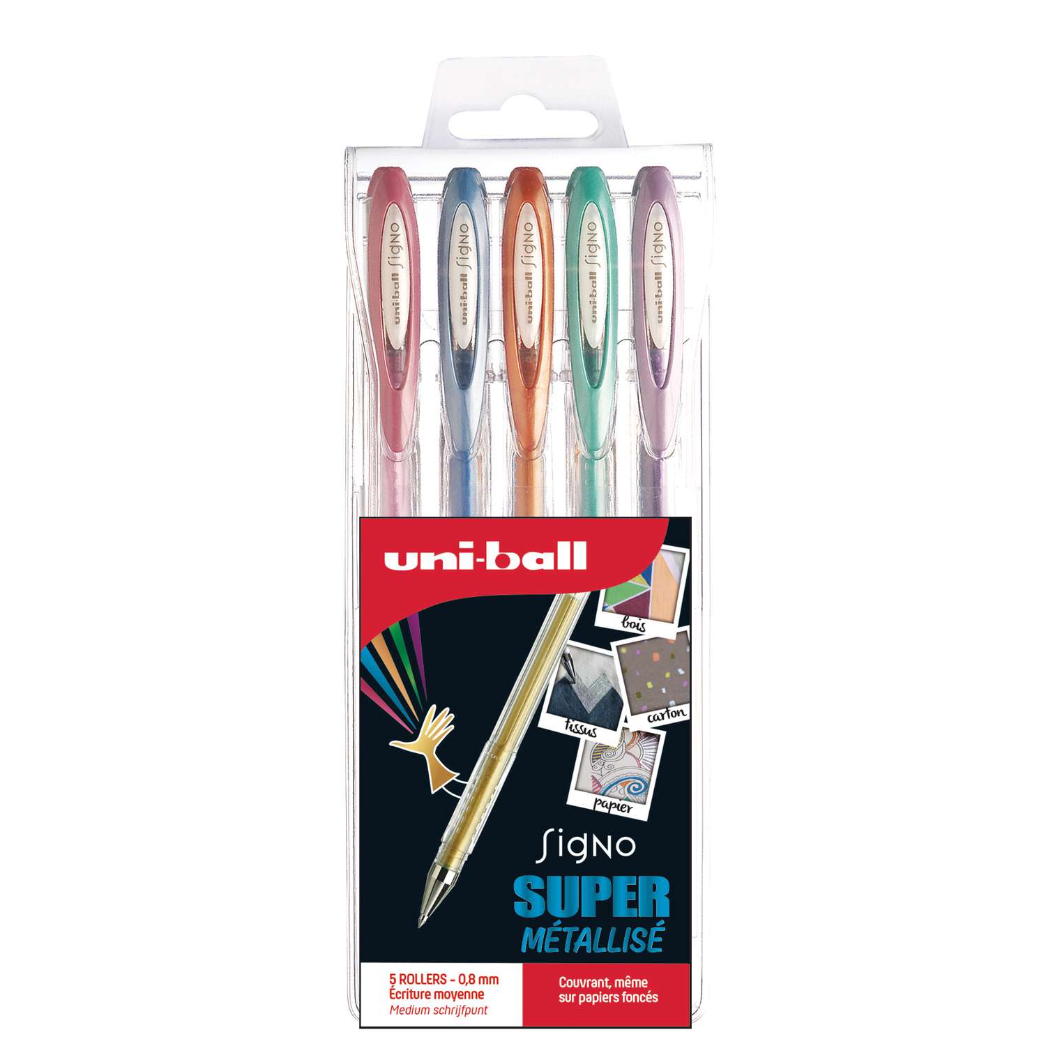 Uni-Ball Signo UM120NM Gel-Tintenroller – 0,7 Mm, Rot, Metallgehäuse