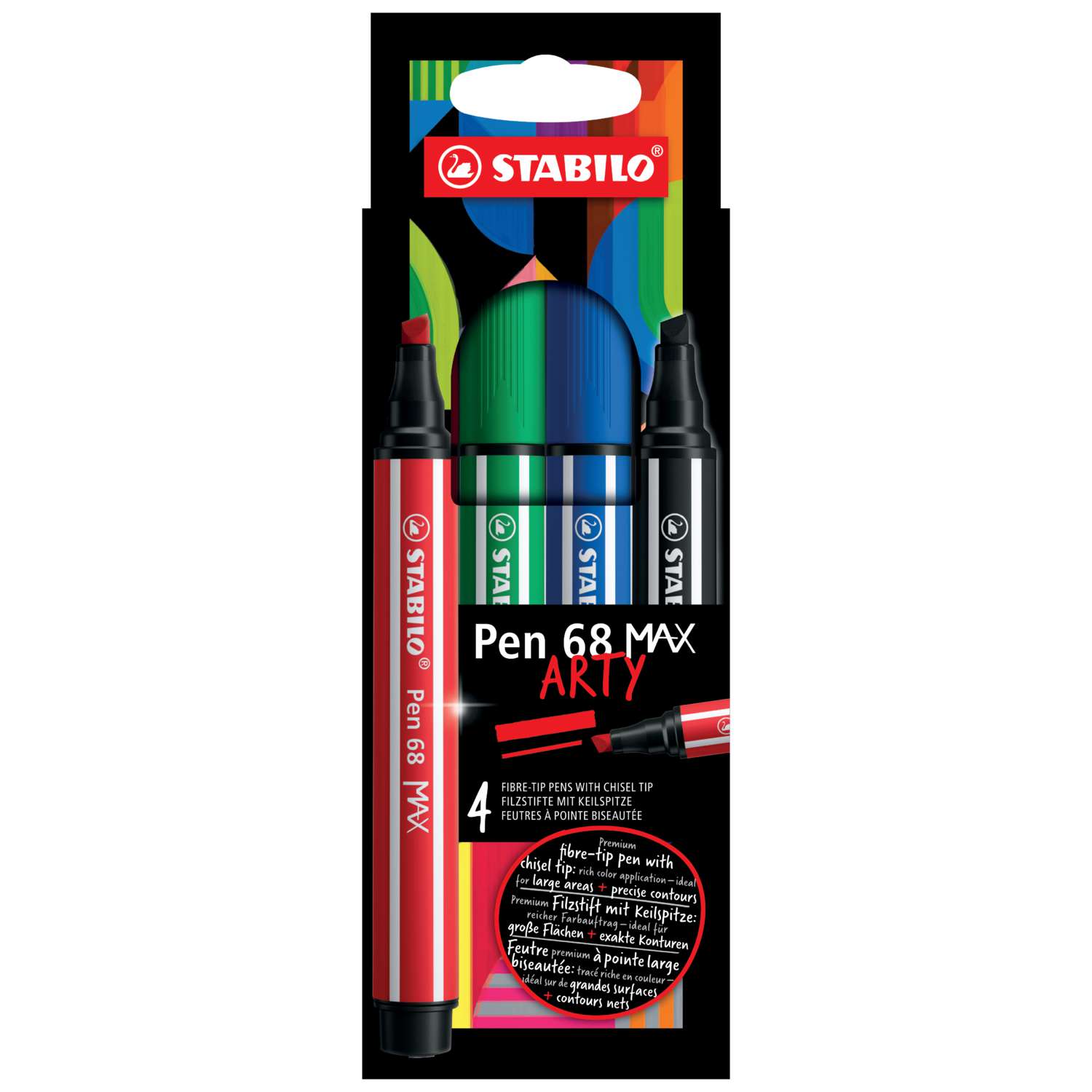 Stylo-feutre Pen 68 Brush STABILO Boite de 15