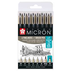 SAKURA® PIGMA® MICRON™ Fineliner-Set + Everyday Pen gratis