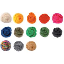 Laine de mouton multicolore