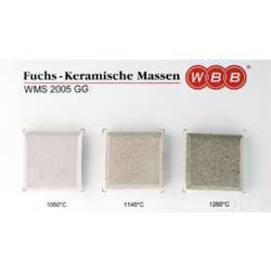 Argile vieux rose-gris pierre avec éclats, finement chamottée