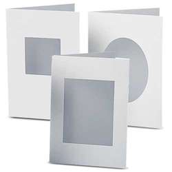 Passepartoutkarten weiß,  Ausschnitte gemischt