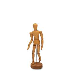 Mannequin articulé en bois clair - 20 cm