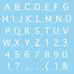 Pochoir lettres et chiffres RAYHER 