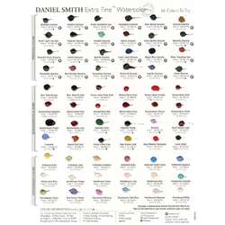 Échantillons de couleurs aquarelle DANIEL SMITH