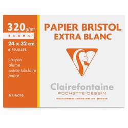 Pochette de 6 feuilles bristol Clairefontaine