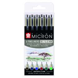 SAKURA® PIGMA® MICRON™ Fineliner 6er-Sets