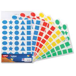Gommettes adhésives, formes géométriques