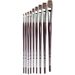 Brosse huile et acrylique DA VINCI Grigio Synthetic, série 7195, plat pinceau huile et acrylique