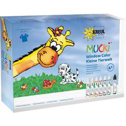 Set peinture fenêtre MUCKI, les animaux