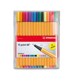 STABILO® point 88® Fineliner 15er-Set, inkl. 5 Neontönen