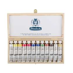 Coffret en bois de gouaches pour calligraphie SCHMINCKE