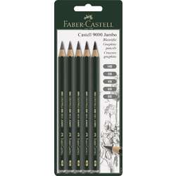 FABER-CASTELL 9000 JUMBO Bleistifte, 5er-Set