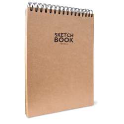 Carnet à dessin à spirales papier kraft