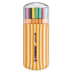 STABILO® point® 88 Zebrui, Kunststoffbox mit 20 Finelinern