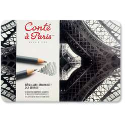 Coffret métal Dessin Conté à Paris