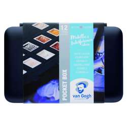 Set de poche d´aquarelles van Gogh, pocket box metallic & interference colours