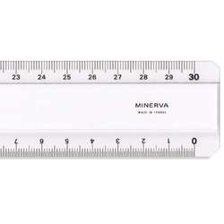 Règle double biseaux transparent